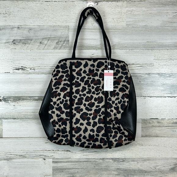 NWT - Neoprene Leopard Print All Purpose Bag - Picture 1 of 8